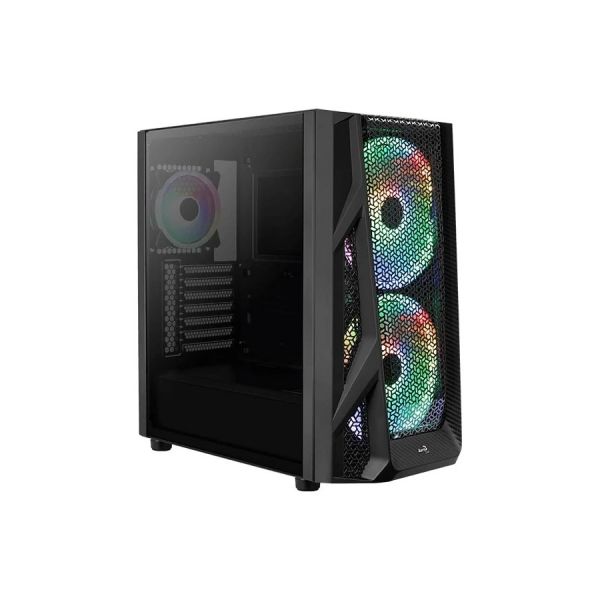 Корпус AeroCool AirHawk Duo Midi-Tower черный